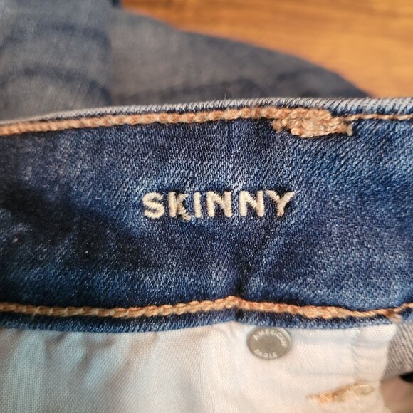 American Eagle Jeans 0 S Next Level Stretch Skinny Low Rise Medium Dark - Picture 5 of 12